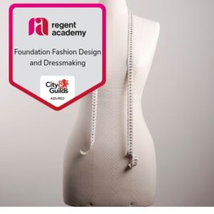 A tailors dummy and tapemeasure used in fashion design and dressmaking course