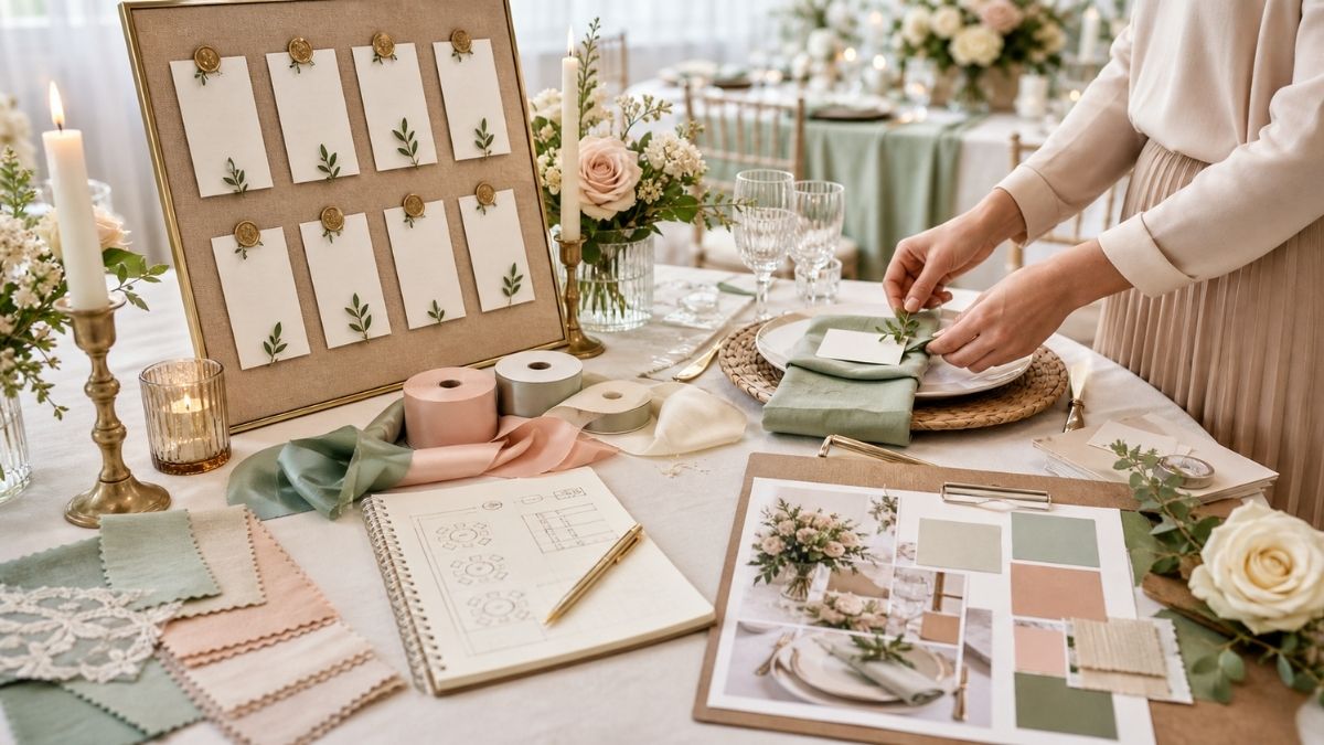 Wedding and event planning display showing how to make money from your hobby